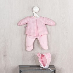 Asi ensemble vêtements poupée - pantalon, veste et bonnet - rose - accessoires poupée