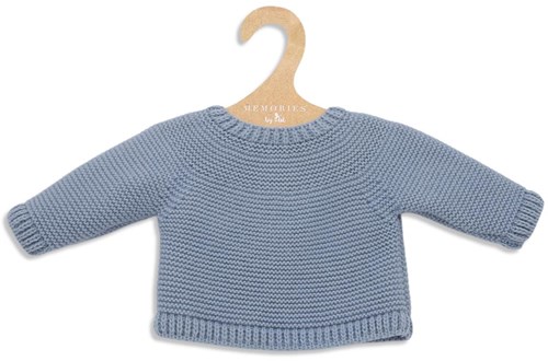 Asi vêtements de poupée blouse tricotée chaude bleu doux tenue poupée
