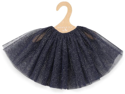 Asi jupe en tulle bleu marine or pour poupée - accessoire vêtement poupée