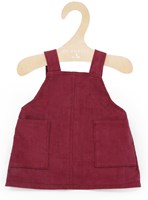 Asi vêtement poupée robe salopette bordeaux - tenue poupée polyester