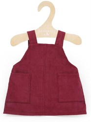 Asi vêtement poupée robe salopette bordeaux - tenue poupée polyester