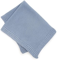 Asi accessoire poupée couverture tricotée bleu doux - vêtements poupée