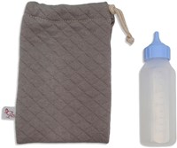 Asi poppenflesje speelgoedaccessoire warmgrijs kunststof