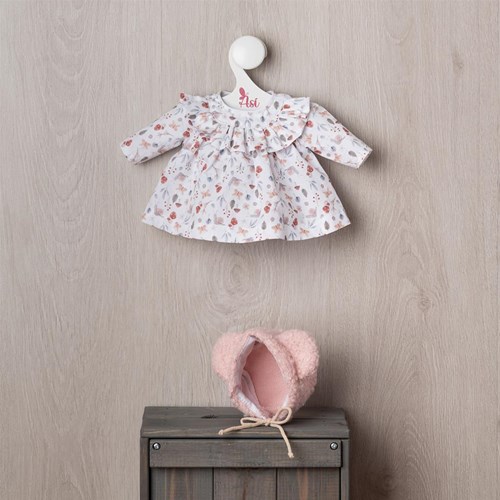 Asi vêtements de poupée - robe de forêt et chapeau avec oreilles d’ours - tenue de poupée