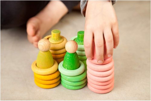 Grapat ensemble de jeu en bois printemps - jouet fantaisie 27 pièces-2