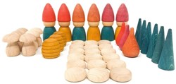 Grapat jouet en bois Nins Tomten - 42 pièces figurines fantastiques