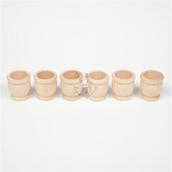 Grapat Houten Vaatjes "Mates" Naturelkleurig (6 st.)