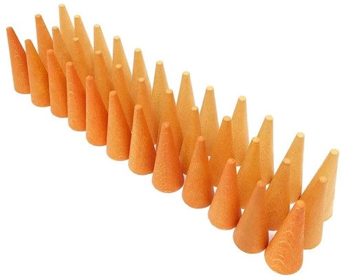 Cônes Mandala en bois Grapat Orange (36 pcs.)
