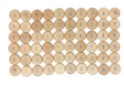 Grapat pièces à compter en bois jouet éducatif 60 pièces
