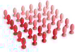 Grapat Houten Mandala Bloemblaadjes Rood/Roze (36 st.)