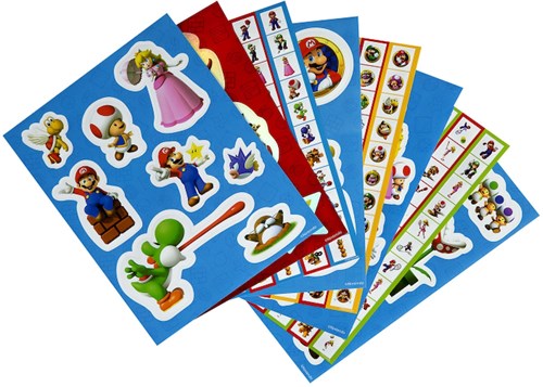 van der Meulen Super Mario stickerset - 8 vellen - decoratie stickers-3