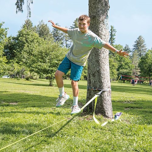 Trelines slackline buitenspeelgoed Classic Slackline 15m multicolor