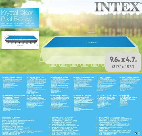 Intex zwembad Solar Pool Cover 32x16 rechthoekig frame zwembad-2