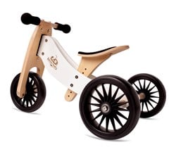 Kinderfeets 2-in-1 houten loopfiets & driewieler Tiny Tot Plus - Wit