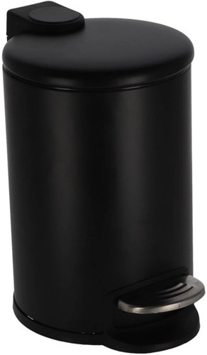 Daily Home poubelle à pédale noire 3 litres - poubelle de salle de bain
