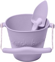 Scrunch speelgoed emmer en spade set lichtpaars - opvouwbaar