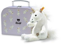 Steiff peluche licorne Unica en valise - blanc - 20 cm