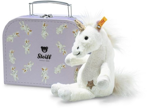 Steiff peluche licorne Unica en valise - blanc - 20 cm