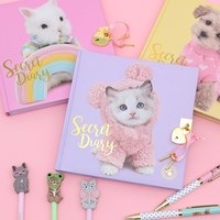 Studio Pets dagboek met slotje - kitten Mousie - roze dagboek-2