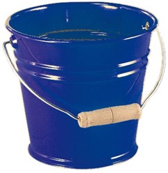 nic metalen emmer blauw speelgoed met houten handvat 1,5 liter