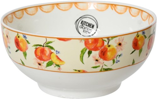 Decoris bol en porcelaine 15cm orange pêche vaisselle table