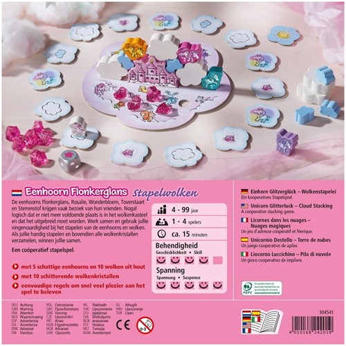 Haba jeu de société Licorne Étincelante Nuages à empiler - jeu coopératif enfants