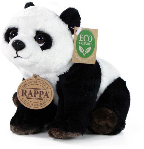 Rappa peluche panda assis 18 cm jouet doux écologique durable