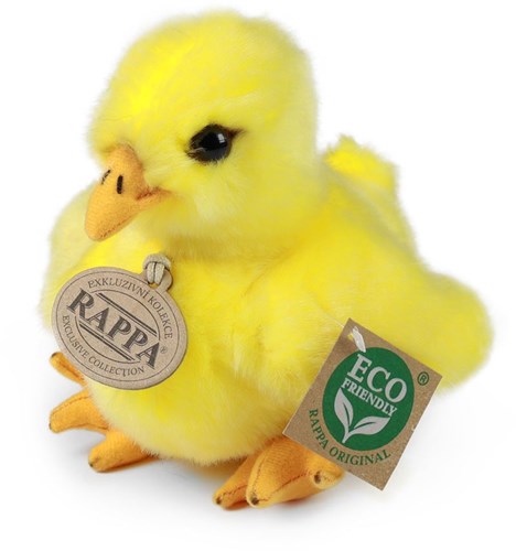 Rappa pluche kip knuffel 14 cm eco-vriendelijk kuiken speelgoed