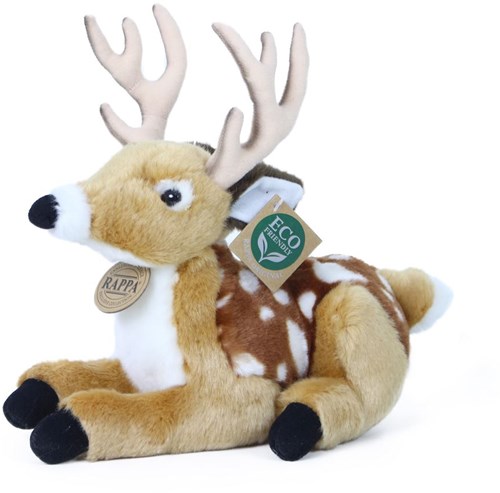 Rappa knuffel hert reekalf liggend 21 cm pluche speelgoed