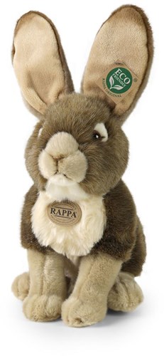Rappa knuffel haas pluche zittend 30 cm ECO vriendelijk speelgoed