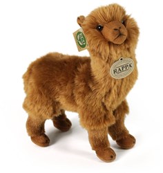 Rappa pluche bruine alpaca knuffel 23 cm eco-vriendelijk speelgoed