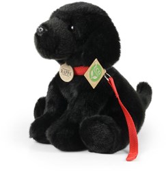 Rappa chien en peluche Labrador noir 28 cm jouet écologique