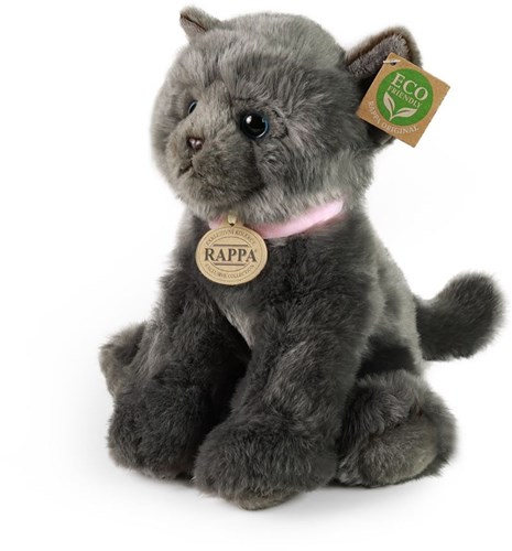 Rappa knuffel kat grijs 25 cm - ECO-vriendelijk pluche speelgoed-2