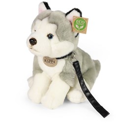 Rappa peluche chien husky 28 cm jouet écologique pour enfants