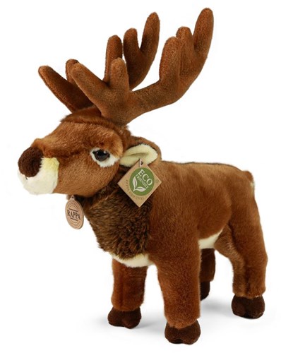 Rappa knuffel hert pluche 34 cm - realistische eco knuffel bruin