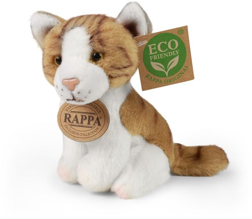 Rappa knuffel kat pluche 14 cm zittend - zachte speelgoedkat-2