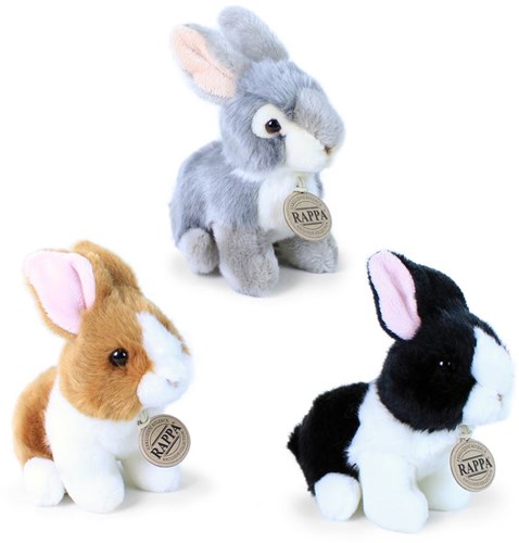 Rappa peluche lapin doux 16 cm - doudou en 3 modèles-2