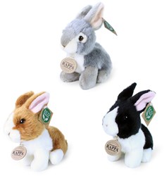 Rappa peluche lapin doux 16 cm - doudou en 3 modèles