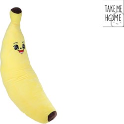 Take Me Home pluche banaan knuffel geel - 100cm groot kussen