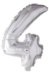 Globos ballon chiffre argent 40cm hélium fête d'anniversaire