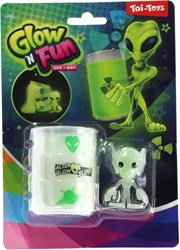 Baril de slime phosphorescent avec alien jouet slime effet lumineux