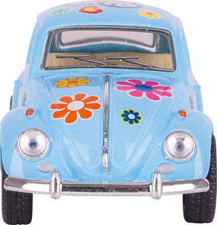 Goki Volkswagen speelgoedauto Beetle 1967 met Flower Power print 1:32-2