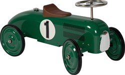 Goki loopauto retro groen - metalen racer voor kinderen