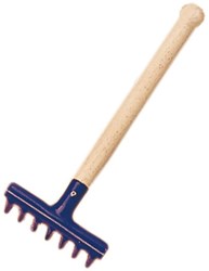 nic mini râteau bleu 26cm jouet jardin sable