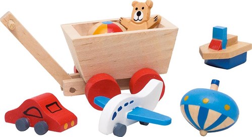 Goki accessoires maison de poupée chambre d'enfant set en bois-2