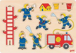 Goki Houten Stapelpuzzel Brandweer, 8st.