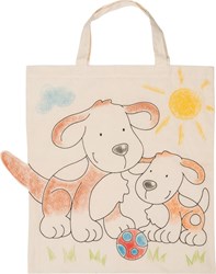 Goki sac en coton chiens - sac bandoulière pour enfants multicolore