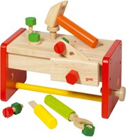 Goki houten werkbank speelgoed en gereedschapskist - 2in1 speelset-3