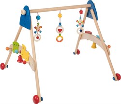 Goki baby gym - centre d'activités train en bois pour bébés et tout-petits