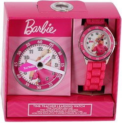 Accutime montre enfant Barbie apprendre à lire l'heure rose analogique
